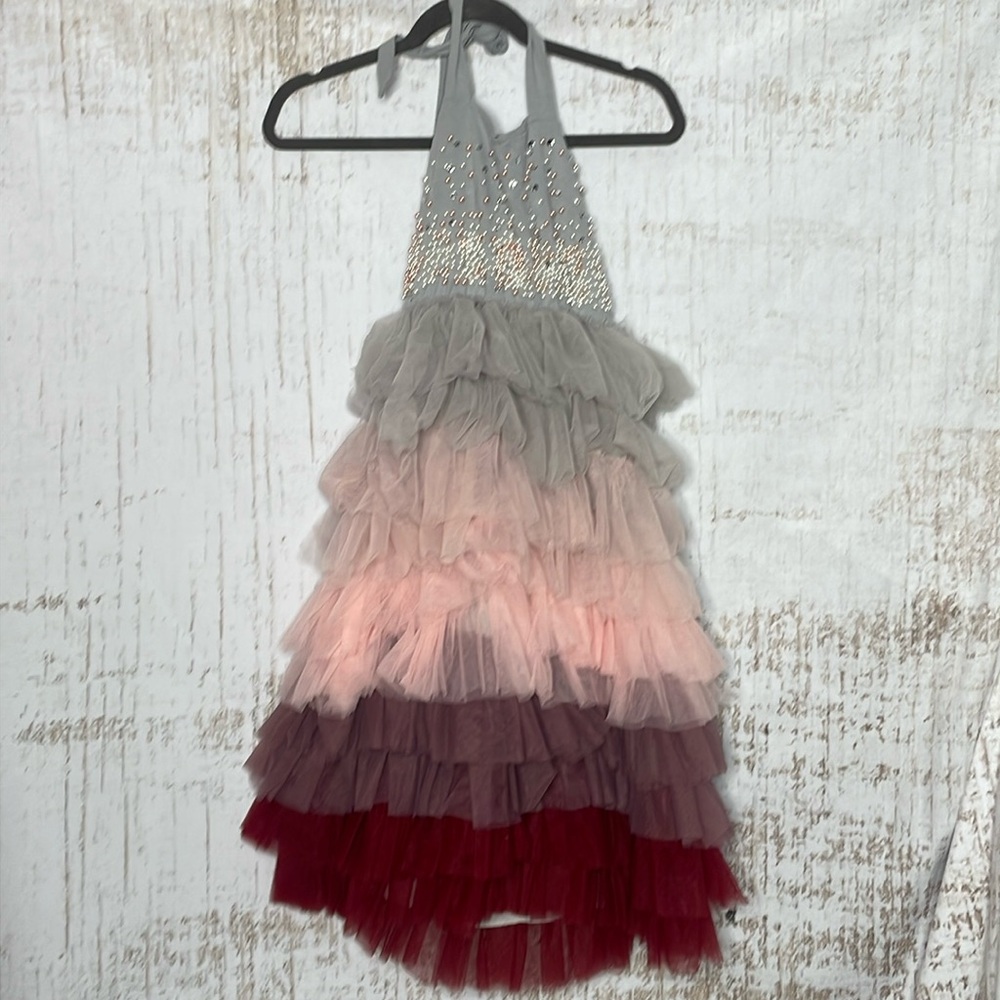 Cute girls dress, size 140, stretchy